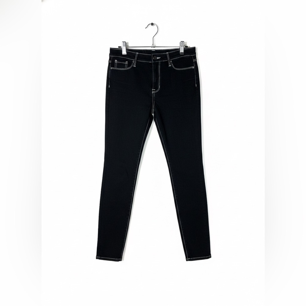 🖤 PacSun High-Rise Black Contrast Stitch Skinny Jeans - Picture 2 of 10